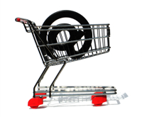 Shopping Cart with @ Sign